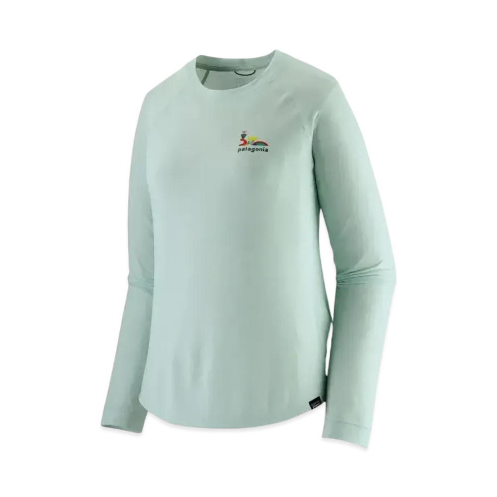 Patagonia Women's Longsleep Capilene Cool Trail Graphic Shirt "Wispy Green"