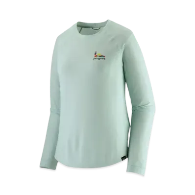 Patagonia Women's Longsleep Capilene Cool Trail Graphic Shirt "Wispy Green"