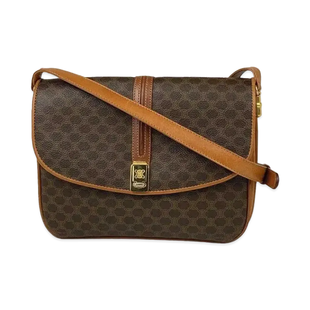CELINE Macadam Shoulder Bag "Brown"