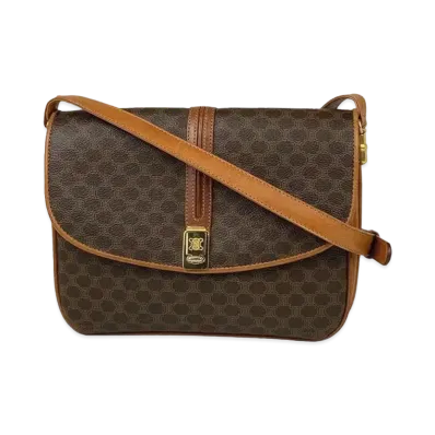 CELINE Macadam Shoulder Bag "Brown"