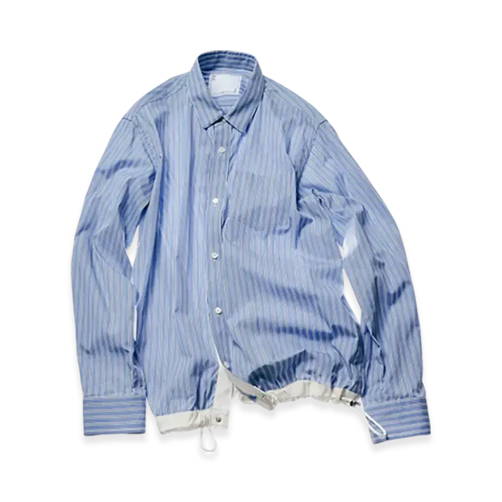 sacai Cotton Poplin Shirt "Light Blue Stripe"