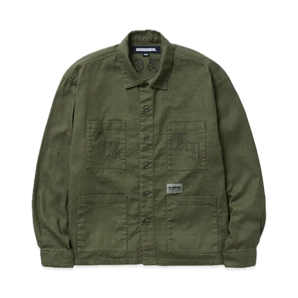 NEIGHBORHOOD Embroidery Shirt LS "Olive Drab"