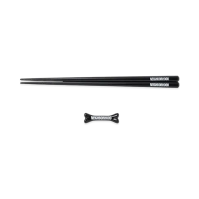 NEIGHBORHOOD Chopsticks & Chopstick Rest Set "Black"
