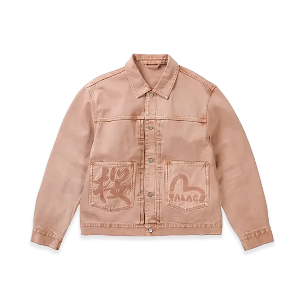 PALACE x EVISU Type 2 Denim Jacket "Pink Wash"
