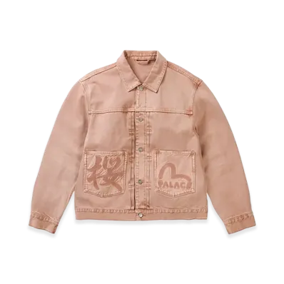 PALACE x EVISU Type 2 Denim Jacket "Pink Wash"