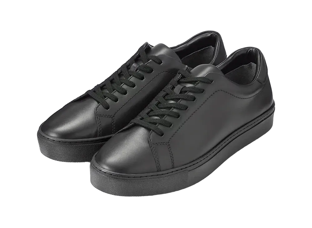 GU Real Leather Sneakers "Black"