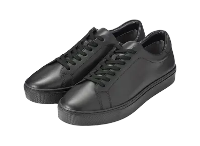 GU Real Leather Sneakers "Black"