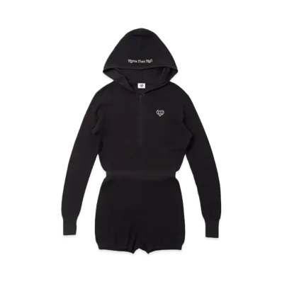 HTH hood romper "CHARCOAL"