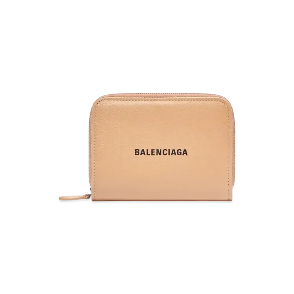 BALENCIAGA Cash Bilfold Compact Wallet "Beige"