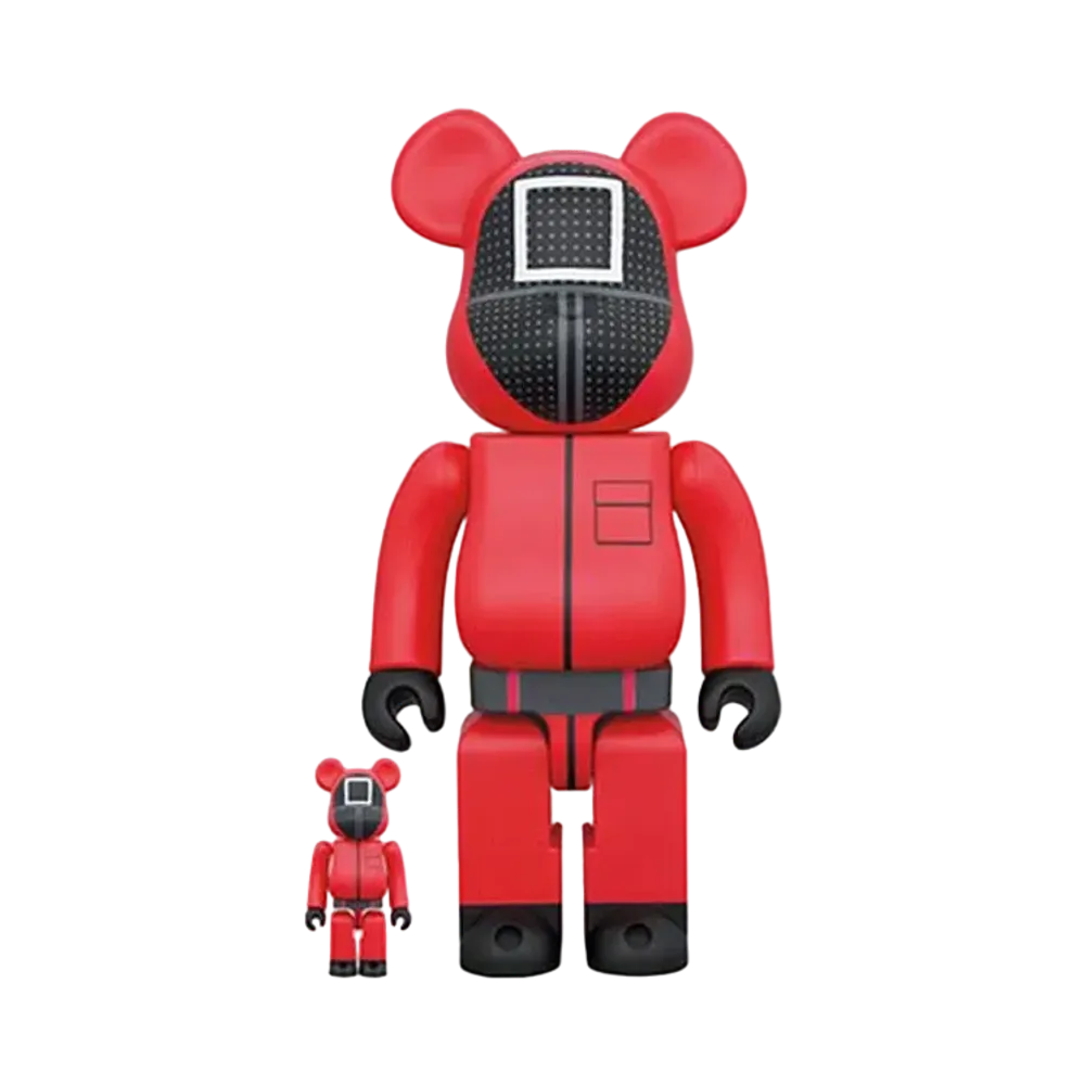 Bearbrick SQUID GAME GUARD “□” 100% & 400%