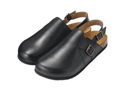 GU Leather Clog Sandals +E "Black"