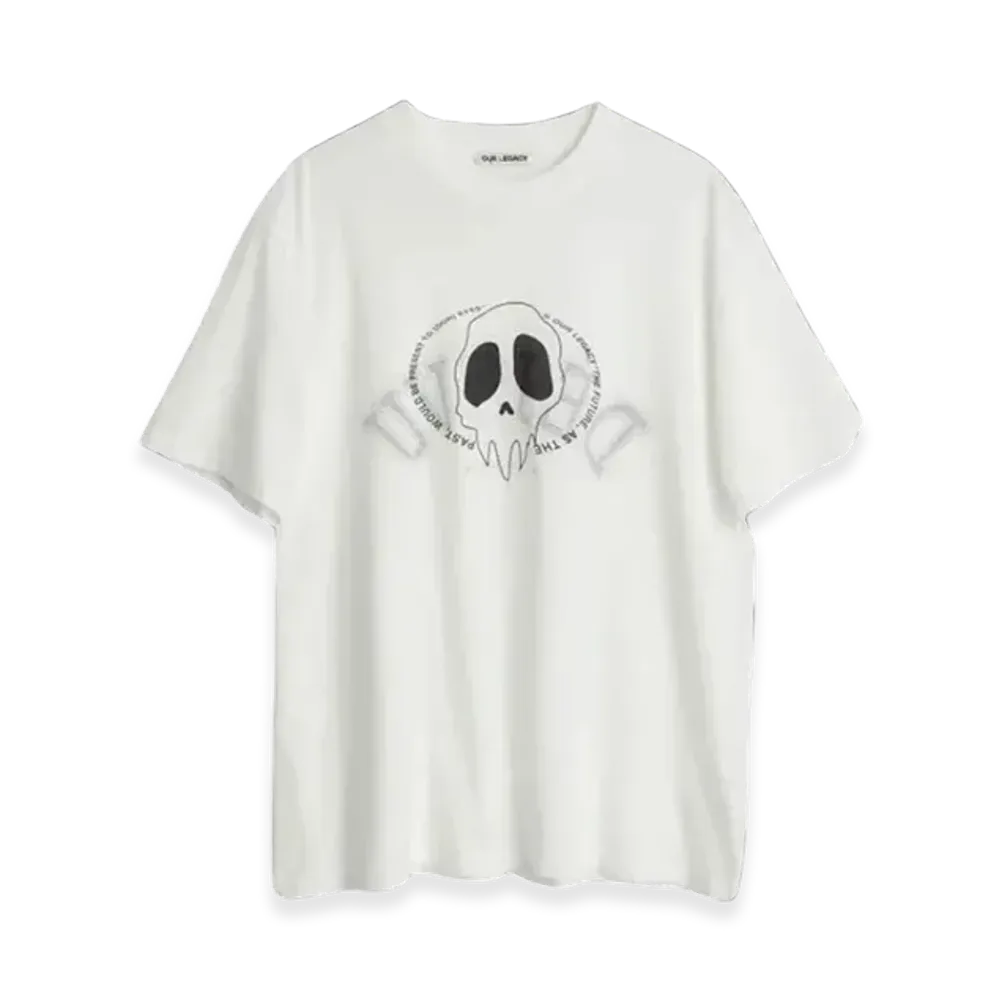 OUR LEGACY Box T-Shirt Maverick Deja Vu Print "White"