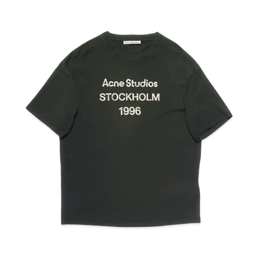 Acne Studios Logo T-Shirt - Relaxed Fit "Faded Black"