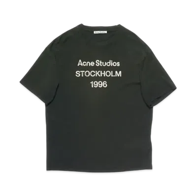 Acne Studios Logo T-Shirt - Relaxed Fit "Faded Black"