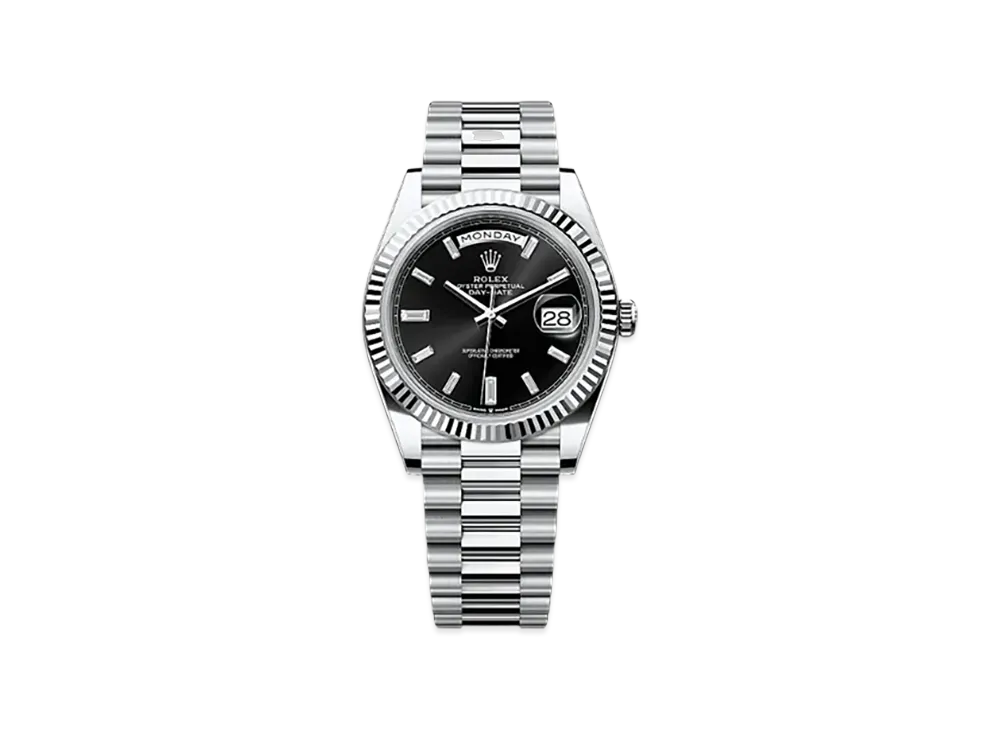 ROLEX Day-Date 40mm Platinum 228236 "Bright Black"