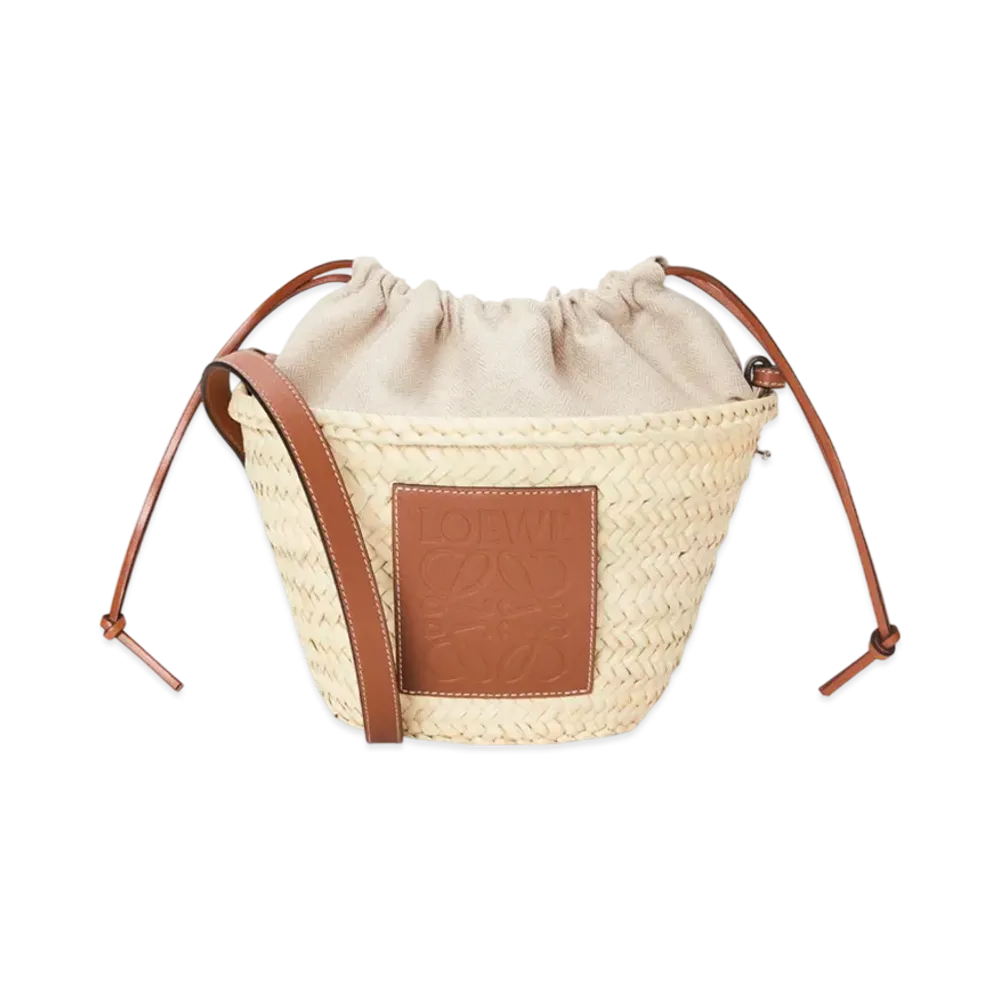 LOEWE Drawstring Bucket Bag "Natural/Tan"