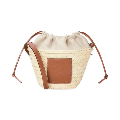 LOEWE Drawstring Bucket Bag "Natural/Tan"
