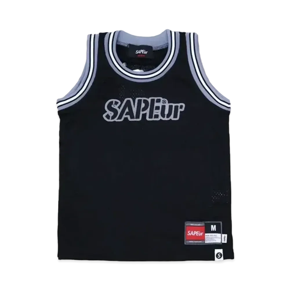 SAPEur Basket Tank Top Kids "Black"