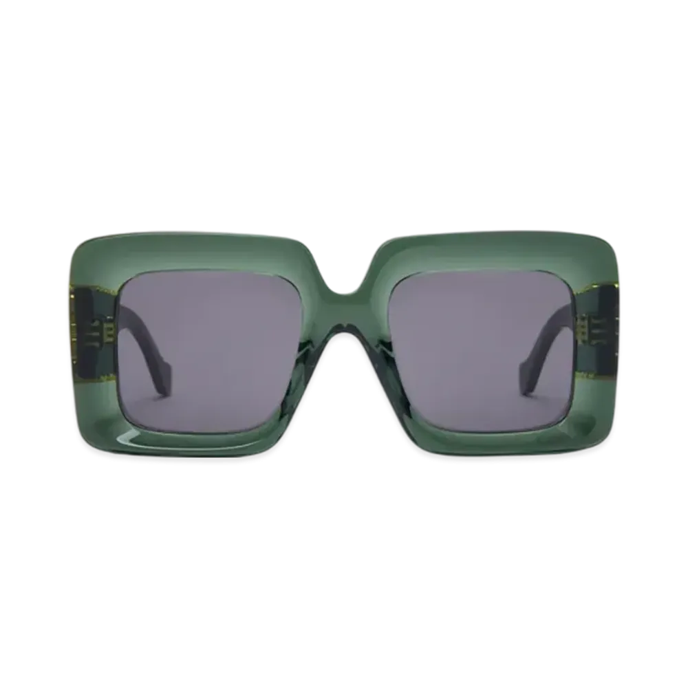 LOEWE Square Maxi Anagram Sunglasses "Dark Green"