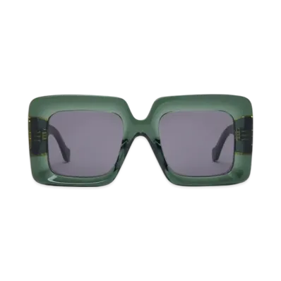 LOEWE Square Maxi Anagram Sunglasses "Dark Green"