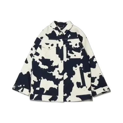 atmos pink Cow Print Twill Jacket "Navy"