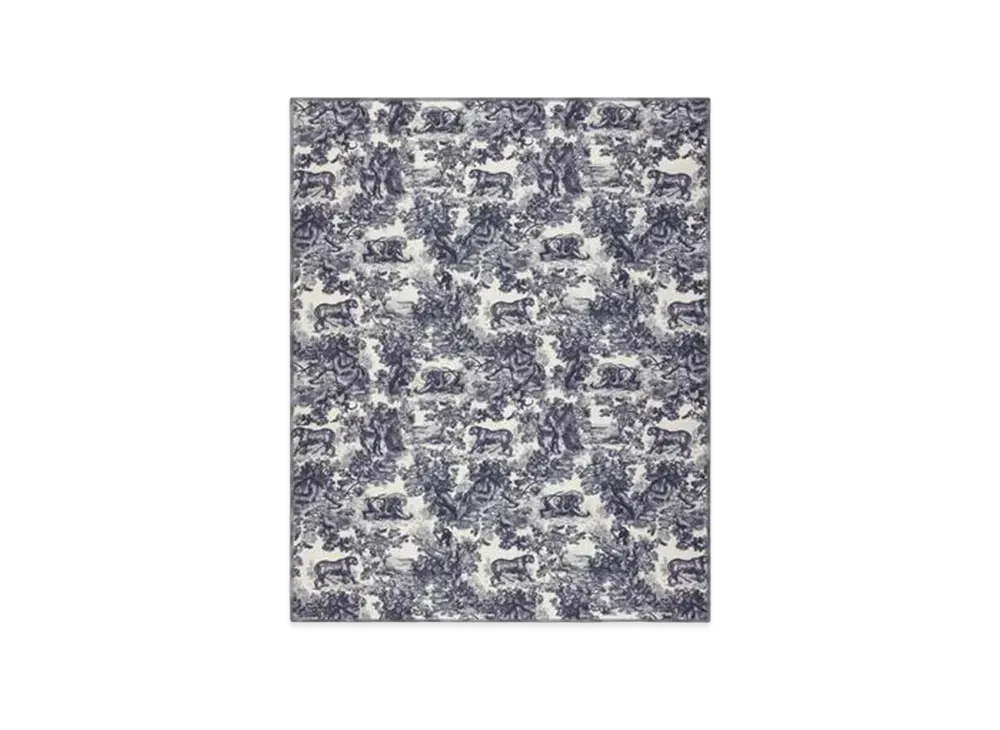 Dior Toile de Jouy Sauvage Stole Cashmere "White/Navy Blue"