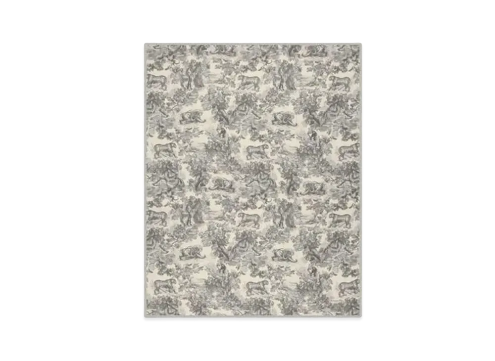Dior Toile de Jouy Sauvage Stole Cashmere "Ivory/Gray"