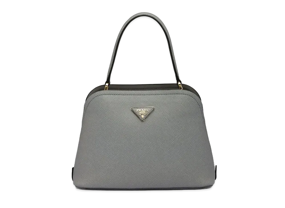 PRADA Small Saffiano Leather Matinee Bag "Gray"