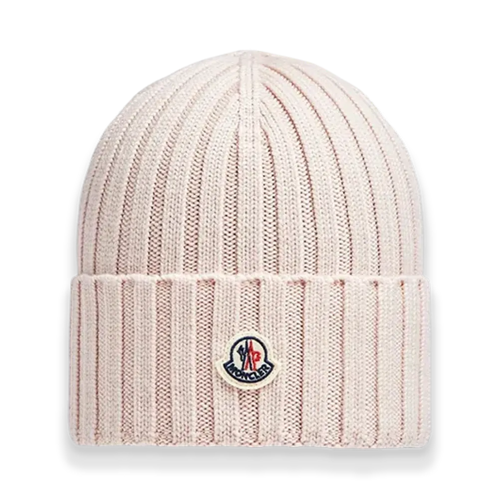 MONCLER Wool Beanie "Light Pink"