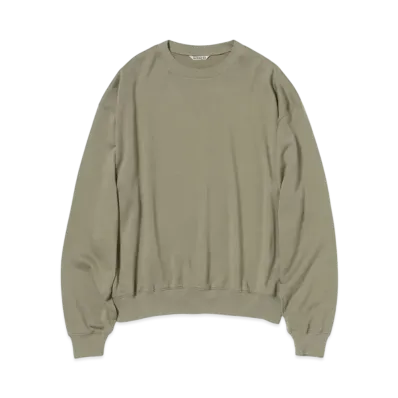 AURALEE Super High Gauge Sweat P/O "Khaki"