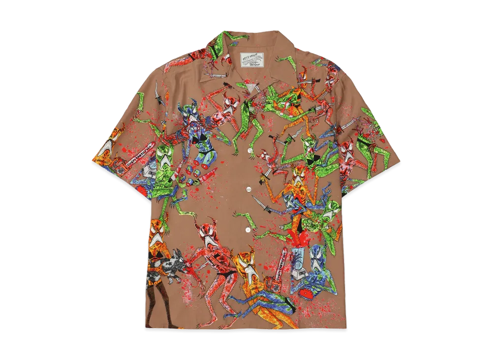 WACKO MARIA x NECKFACE Hawaiian Shirt "Light Brown"