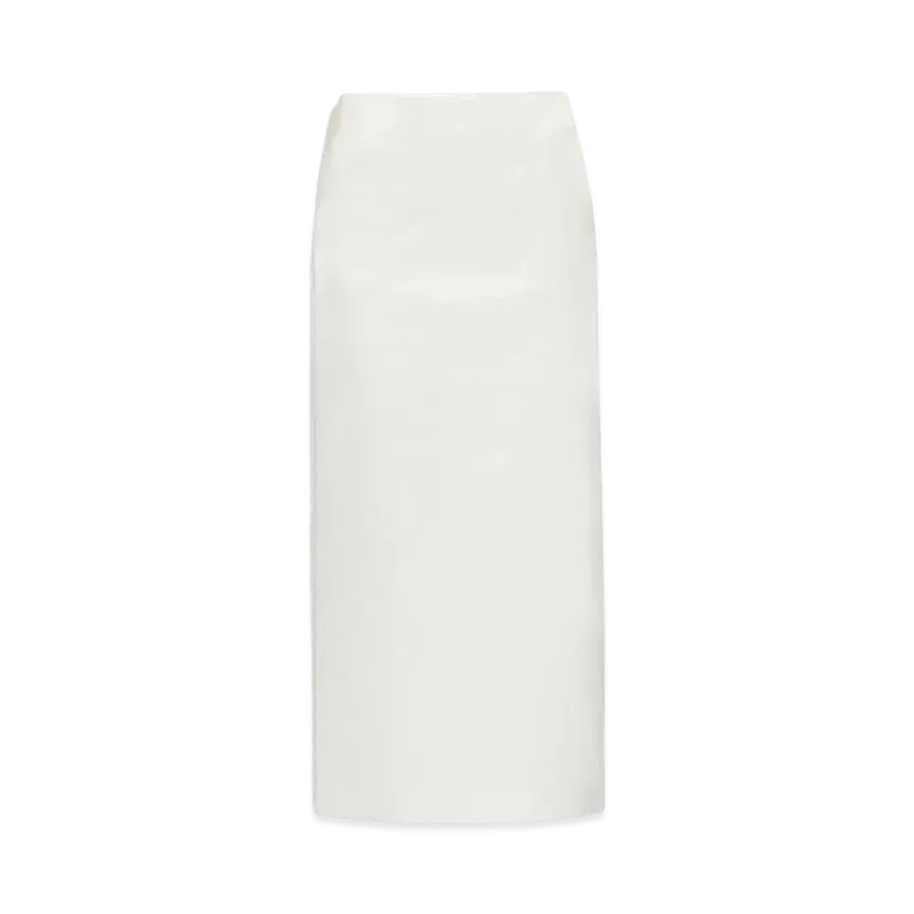 Max Mara Cellula Technical Satin Long Skirt "White"