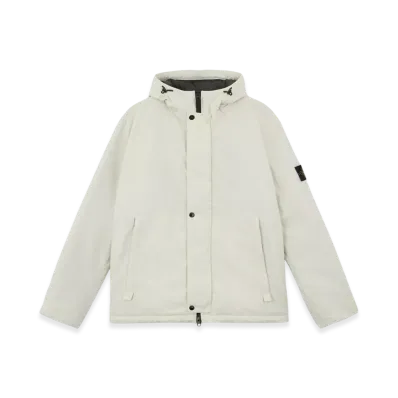 Stone Island 43426 Polyester Micro Twill Hooded Jacket with Anti-Drop - 24FW "Off White"