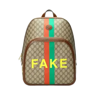 GUCCI FAKE / NOT Print Medium Backpack
