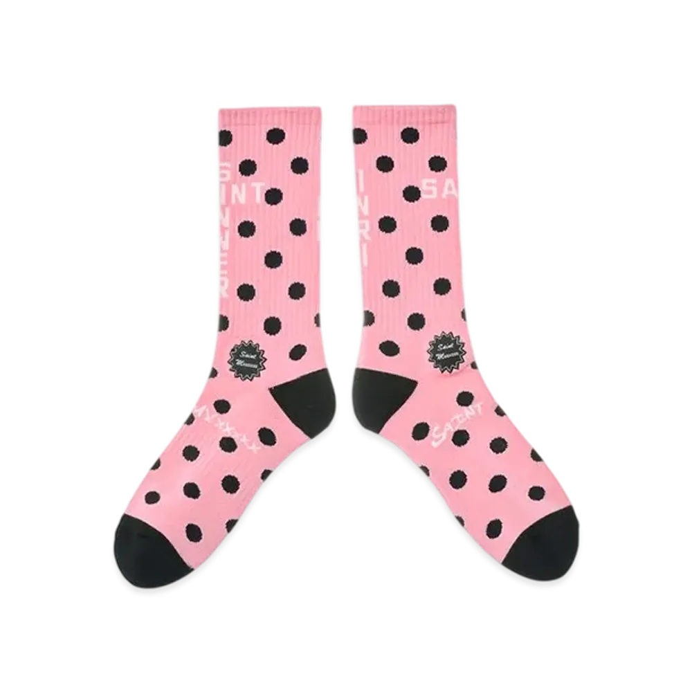 SAINT Mxxxxxx Socks Dot "Pink/Black"