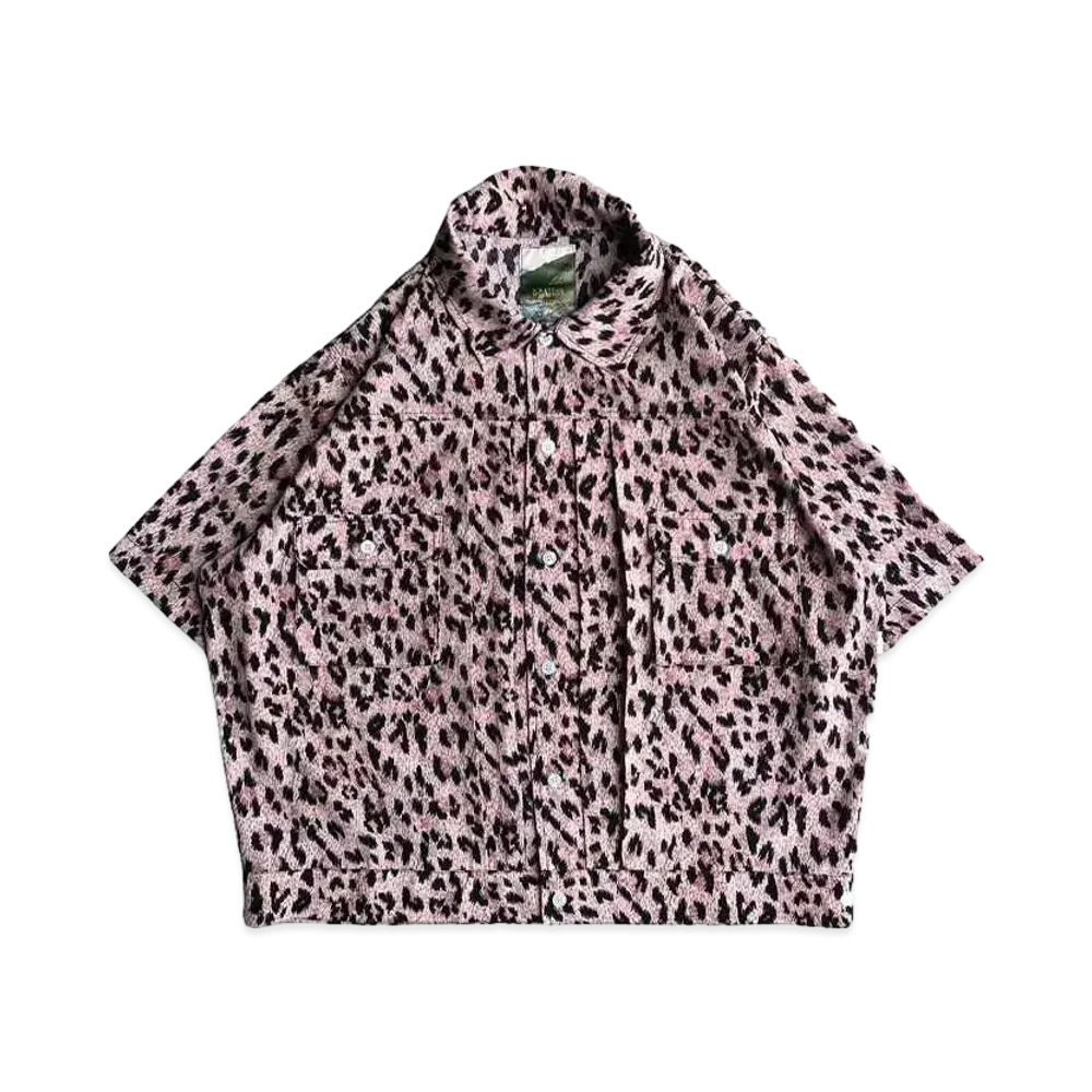 BALLSY.BROTHERS Florral&Leopard Retro Shirt "Pink leopard"
