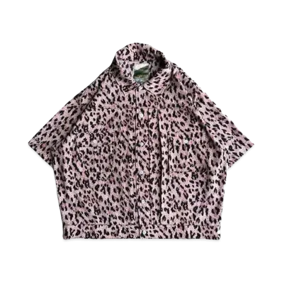 BALLSY.BROTHERS Florral&Leopard Retro Shirt "Pink leopard"
