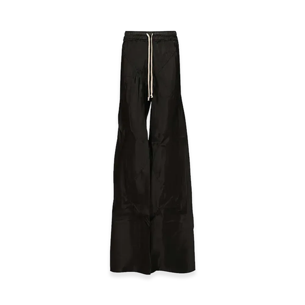 Rick Owens Women's Wide Leg Trousers With A Glossy Finish "Black"