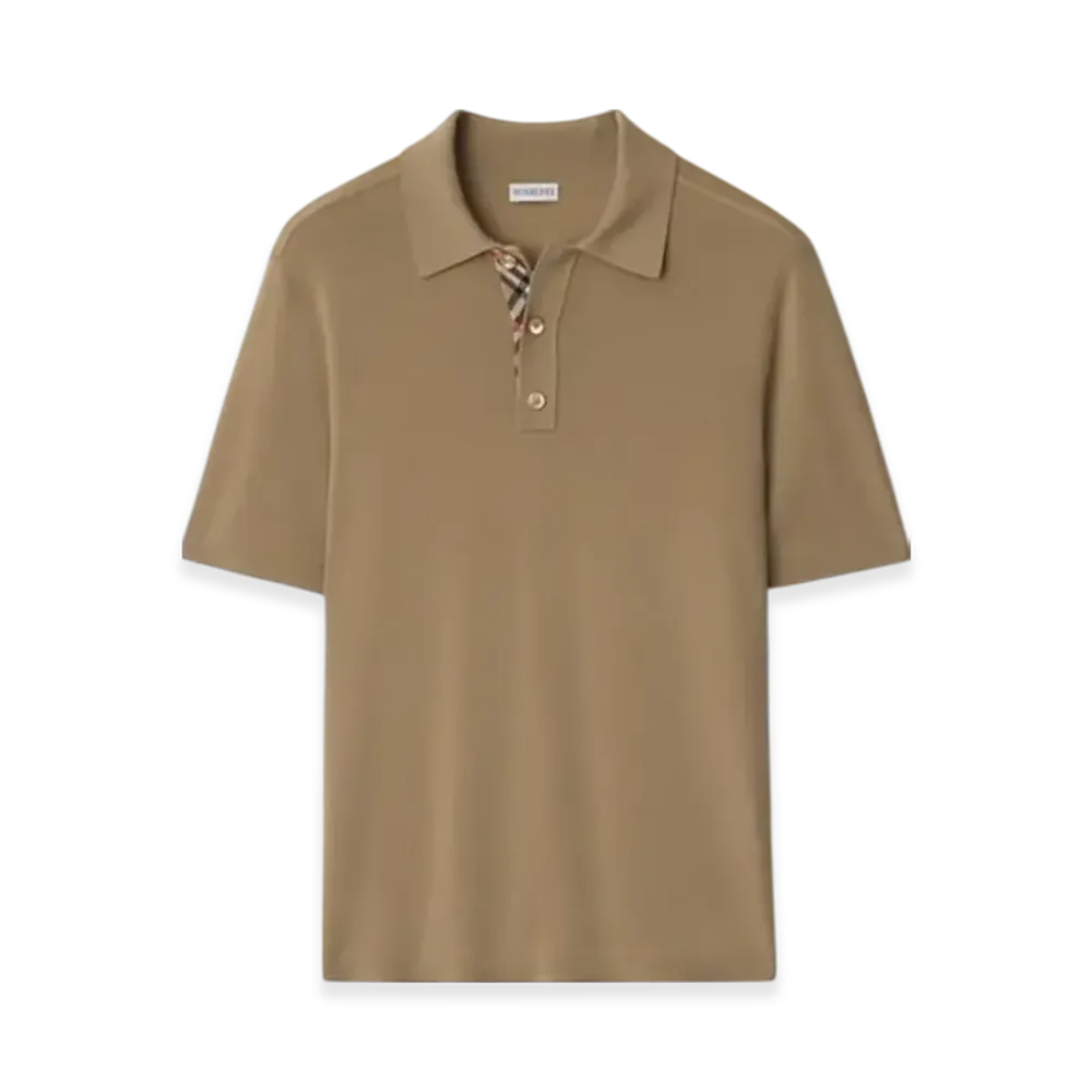 Burberry Wool Polo Shirt "Flax"