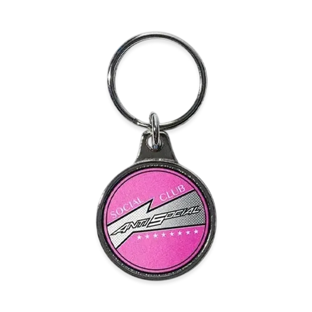 ANTI SOCIAL SOCIAL CLUB Major #1 Tear Into Silence Keychain "Black/Pink"