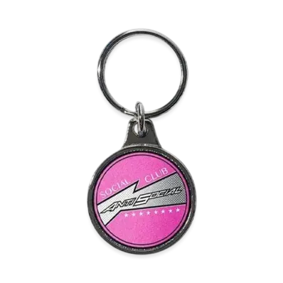 ANTI SOCIAL SOCIAL CLUB Major #1 Tear Into Silence Keychain "Black/Pink"