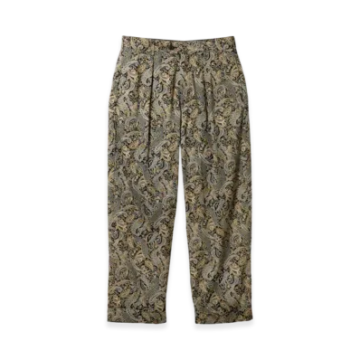 ENGINEERED GARMENTS Carlyle Pant - Cotton Paisley Print "Green"