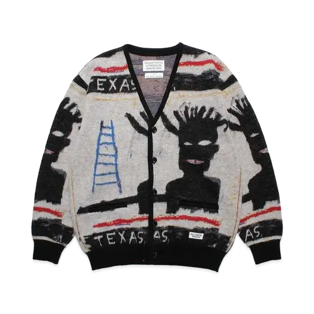 WACKO MARIA Jean-Michel Basquiat / Jacquard Cardigan "One"