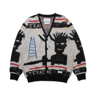 WACKO MARIA Jean-Michel Basquiat / Jacquard Cardigan "One"