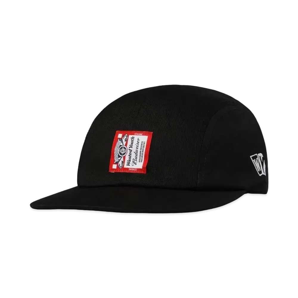 Wasted Youth x Budweiser WYxBW 4PANEL CAP "Black" / VERDY