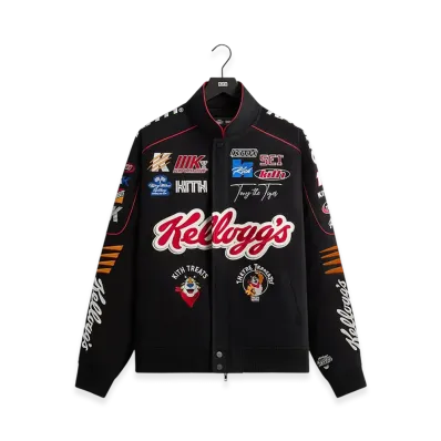 Kith Treats x Kellogg's Frosted Flakes Cereal & Tony the Tiger Racing Jacket "Black"