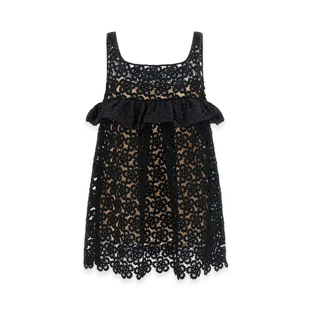 MIU MIU Women's Macrame Dress "Black"