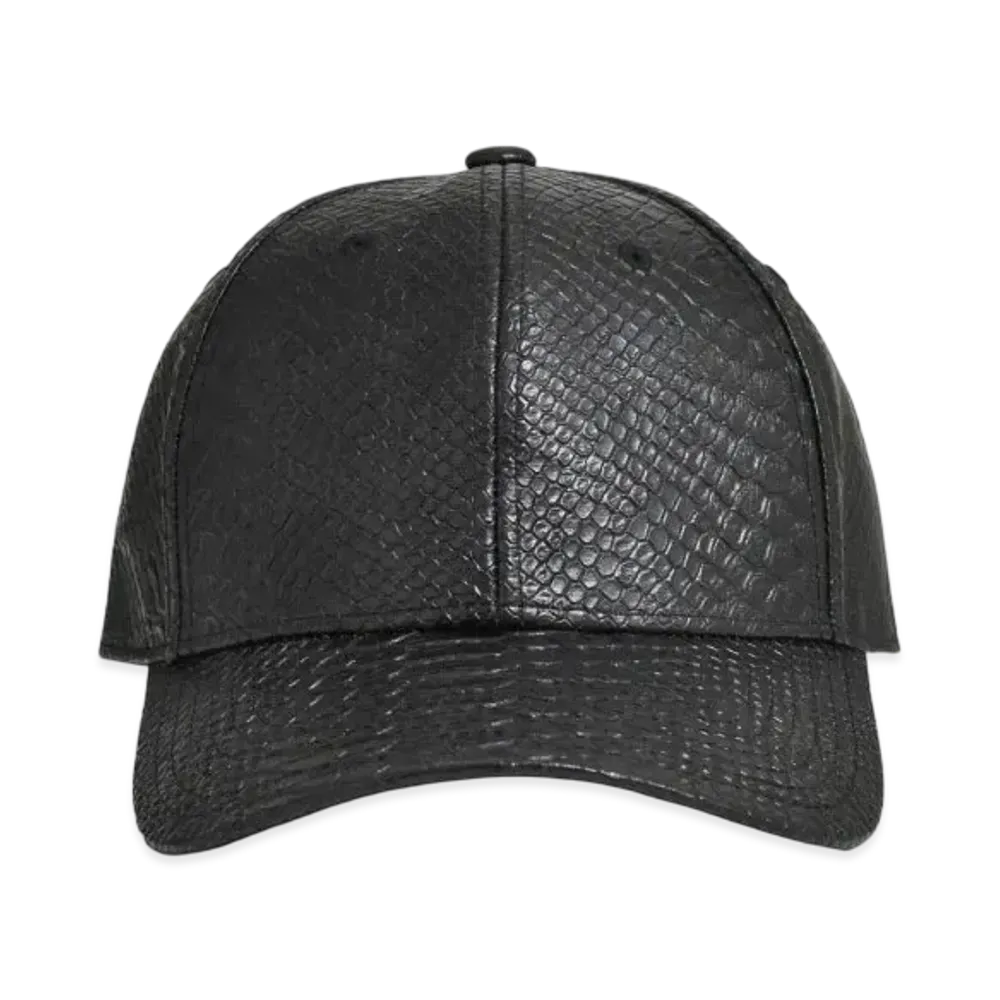 BREATH Faux Leather Cap "Crocodile"
