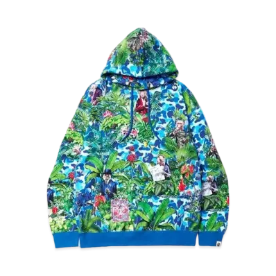 A BATHING APE BAPE® X MONKEY 47 PULLOVER HOODIE "Blue"