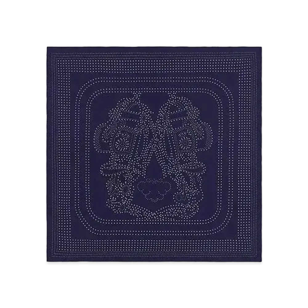 Hermes Brides de Gala Perforated Scarf 90 "Bleu De Chine"